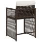 Preview: Gartenstühle mit Kissen 4 Stk. Braun Poly Rattan
