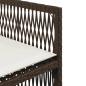 Preview: Gartenstühle mit Kissen 4 Stk. Braun Poly Rattan