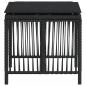 Preview: Gartenhocker mit Kissen 4 Stk. Schwarz 41x41x36 cm Poly Rattan