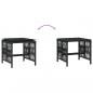 Preview: Gartenhocker mit Kissen 4 Stk. Schwarz 41x41x36 cm Poly Rattan