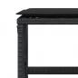 Preview: Gartenhocker mit Kissen 4 Stk. Schwarz 41x41x36 cm Poly Rattan