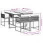 Preview: 5-tlg. Garten-Essgruppe mit Kissen Braun Poly Rattan