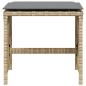 Preview: Gartenhocker Kissen 4Stk. Beigemischung 41x41x36 cm Poly Rattan