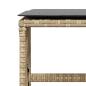 Preview: Gartenhocker Kissen 4Stk. Beigemischung 41x41x36 cm Poly Rattan