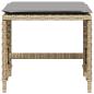 Preview: Gartenhocker Kissen 4Stk. Beigemischung 41x41x36 cm Poly Rattan