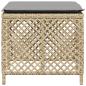 Preview: Gartenhocker Kissen 4Stk. Beigemischung 41x41x36 cm Poly Rattan