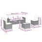 Preview: 6-tlg. Garten-Sofagarnitur mit Kissen Hellgrau Poly Rattan