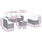 Preview: 8-tlg. Garten-Sofagarnitur mit Kissen Hellgrau Poly Rattan