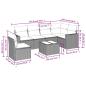 Preview: 7-tlg. Garten-Sofagarnitur mit Kissen Hellgrau Poly Rattan