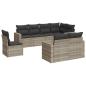 Preview: 8-tlg. Garten-Sofagarnitur mit Kissen Hellgrau Poly Rattan