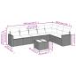 Preview: 8-tlg. Garten-Sofagarnitur mit Kissen Hellgrau Poly Rattan