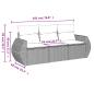 Preview: 3-tlg. Garten-Sofagarnitur mit Kissen Hellgrau Poly Rattan
