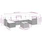 Preview: 8-tlg. Garten-Sofagarnitur mit Kissen Hellgrau Poly Rattan