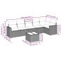 Preview: 7-tlg. Garten-Sofagarnitur mit Kissen Hellgrau Poly Rattan