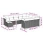 Preview: 11-tlg. Garten-Sofagarnitur mit Kissen Hellgrau Poly Rattan