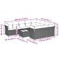 Preview: 11-tlg. Garten-Sofagarnitur mit Kissen Hellgrau Poly Rattan