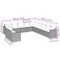 Preview: 11-tlg. Garten-Sofagarnitur mit Kissen Hellgrau Poly Rattan