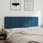 Preview: Kopfteil-Kissen Blau 160 cm Samt