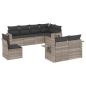 Preview: 8-tlg. Garten-Sofagarnitur mit Kissen Hellgrau Poly Rattan