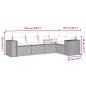 Preview: 5-tlg. Garten-Sofagarnitur mit Kissen Hellgrau Poly Rattan