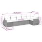 Preview: 6-tlg. Garten-Sofagarnitur mit Kissen Hellgrau Poly Rattan
