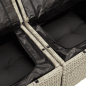 Preview: 10-tlg. Garten-Sofagarnitur mit Kissen Hellgrau Poly Rattan