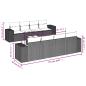 Preview: 9-tlg. Garten-Sofagarnitur mit Kissen Hellgrau Poly Rattan