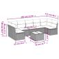 Preview: 8-tlg. Garten-Sofagarnitur mit Kissen Hellgrau Poly Rattan