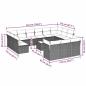 Preview: 14-tlg. Garten-Sofagarnitur mit Kissen Hellgrau Poly Rattan