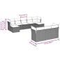 Preview: 10-tlg. Garten-Sofagarnitur mit Kissen Hellgrau Poly Rattan