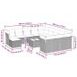 Preview: 13-tlg. Garten-Sofagarnitur mit Kissen Hellgrau Poly Rattan