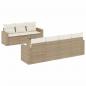 Preview: 8-tlg. Garten-Sofagarnitur mit Kissen Beige Poly Rattan