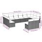 Preview: 12-tlg. Garten-Sofagarnitur mit Kissen Hellgrau Poly Rattan