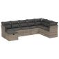 Preview: 8-tlg. Garten-Sofagarnitur mit Kissen Hellgrau Poly Rattan