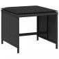 Preview: Gartenhocker mit Kissen 4 Stk. Schwarz 41x41x36 cm Poly Rattan