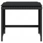 Preview: Gartenhocker mit Kissen 4 Stk. Schwarz 41x41x36 cm Poly Rattan