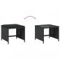 Preview: Gartenhocker mit Kissen 4 Stk. Schwarz 41x41x36 cm Poly Rattan