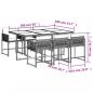 Preview: 7-tlg. Garten-Essgruppe mit Kissen Grau Poly Rattan