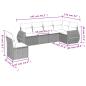 Preview: 6-tlg. Garten-Sofagarnitur mit Kissen Hellgrau Poly Rattan