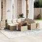Preview: ARDEBO.de - 8-tlg. Garten-Sofagarnitur mit Kissen Beige Poly Rattan