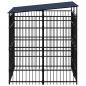 Preview: Outdoor-Hundezwinger mit Dach Stahl 3,69 m²