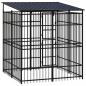 Preview: Outdoor-Hundezwinger mit Dach Stahl 3,69 m²
