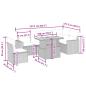 Preview: 7-tlg. Garten-Sofagarnitur mit Kissen Beige Poly Rattan