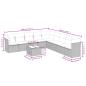 Preview: 10-tlg. Garten-Sofagarnitur mit Kissen Hellgrau Poly Rattan