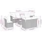 Preview: 9-tlg. Garten-Sofagarnitur mit Kissen Hellgrau Poly Rattan