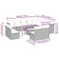 Preview: 13-tlg. Garten-Sofagarnitur mit Kissen Hellgrau Poly Rattan