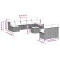Preview: 10-tlg. Garten-Sofagarnitur mit Kissen Hellgrau Poly Rattan