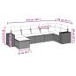 Preview: 9-tlg. Garten-Sofagarnitur mit Kissen Hellgrau Poly Rattan