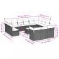 Preview: 14-tlg. Garten-Sofagarnitur mit Kissen Beige Poly Rattan
