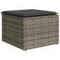 Preview: 7-tlg. Garten-Sofagarnitur mit Kissen Hellgrau Poly Rattan